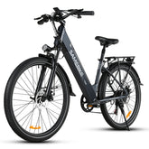 SAMEBIKE RS-A01 Pro Electric Bike - 350W Motor 36V15AH Battery 40KM Range Mechanical Disc Brakes - Grey